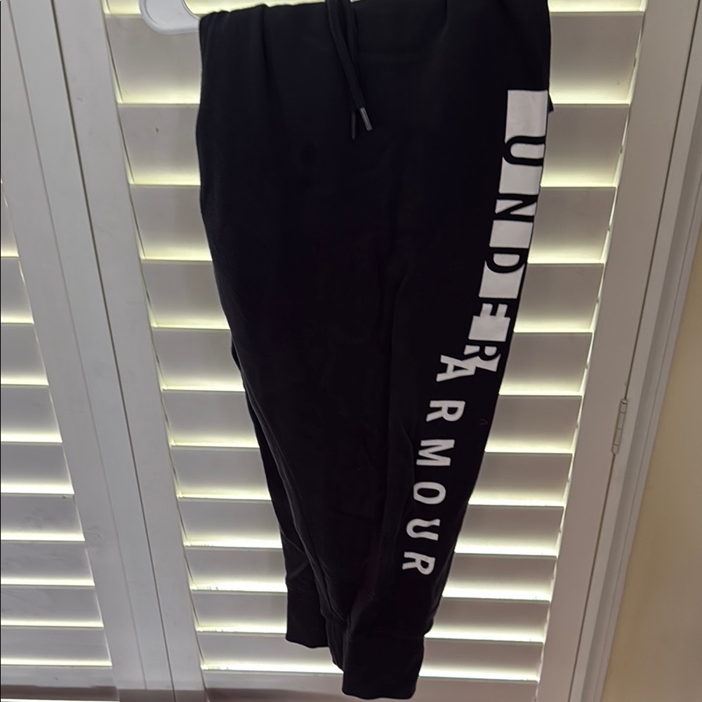 Under Armour Black Sweatpants with Bold Logo